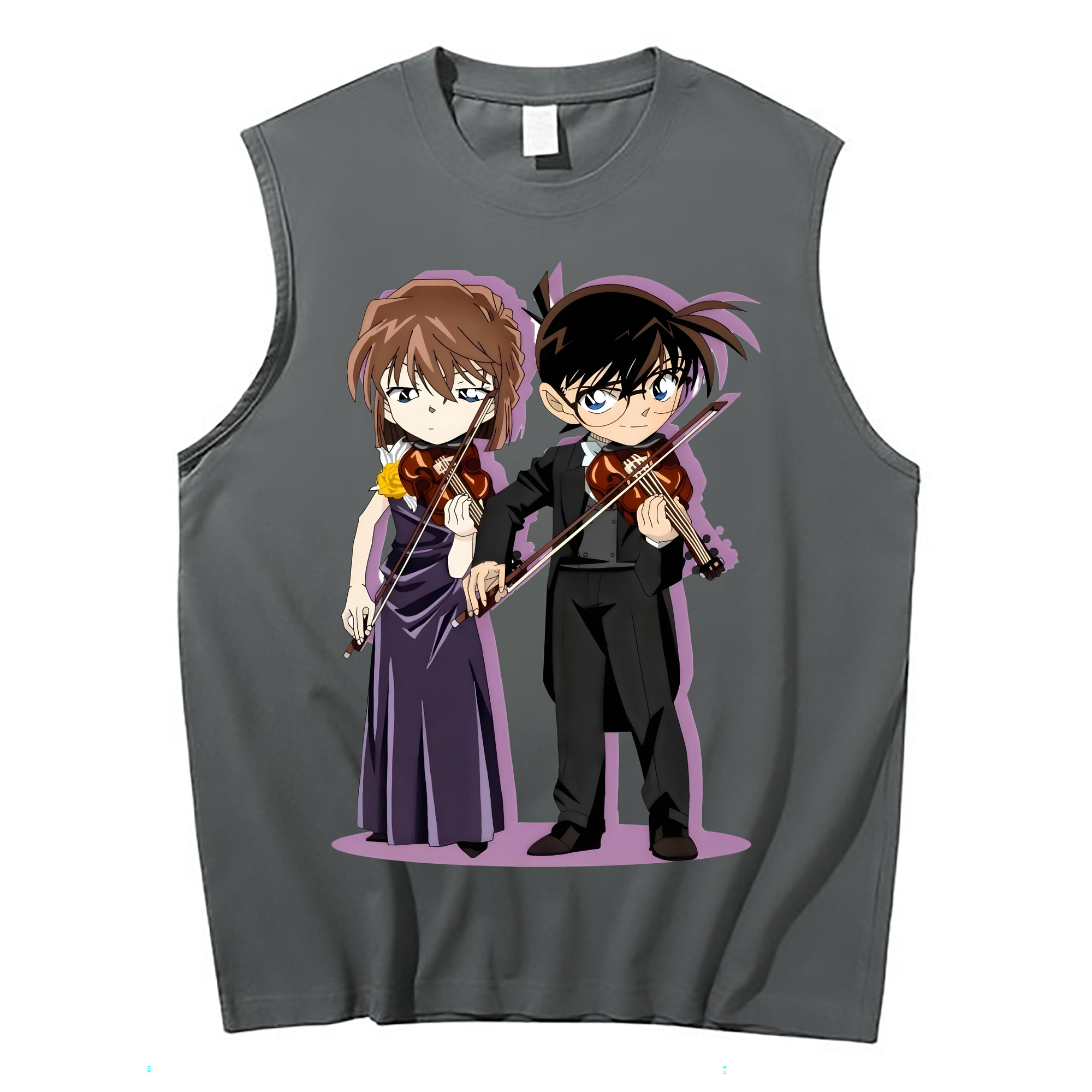 （画像用） 名探偵コナン 灰原 哀 はいばら あい Detective Conan Anita Hailey、Vi Graythorn Haibara Ai コットン100％タンクトップ（フロントプリント）